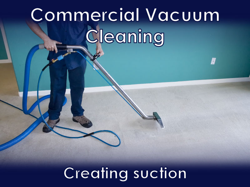 Used in van-mounted vacuum cleaners, creating suction to clean carpets